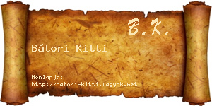 Bátori Kitti névjegykártya
