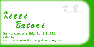 kitti batori business card